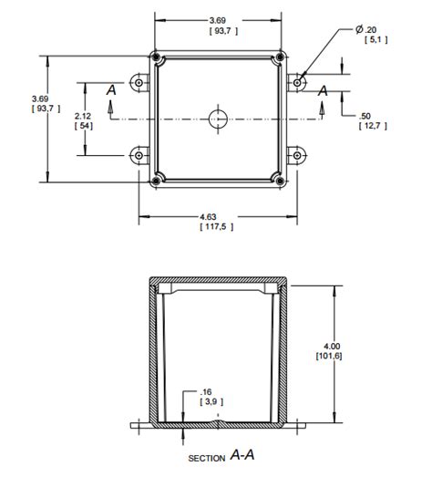 4s electrical box dimensions|4 inch square electrical box.